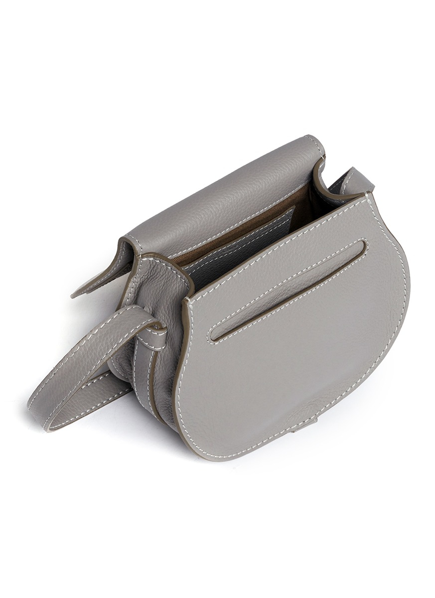 chloe replica bags - Chlo Marcie Leather Cross-Body Bag in Gray (Grey) | Lyst