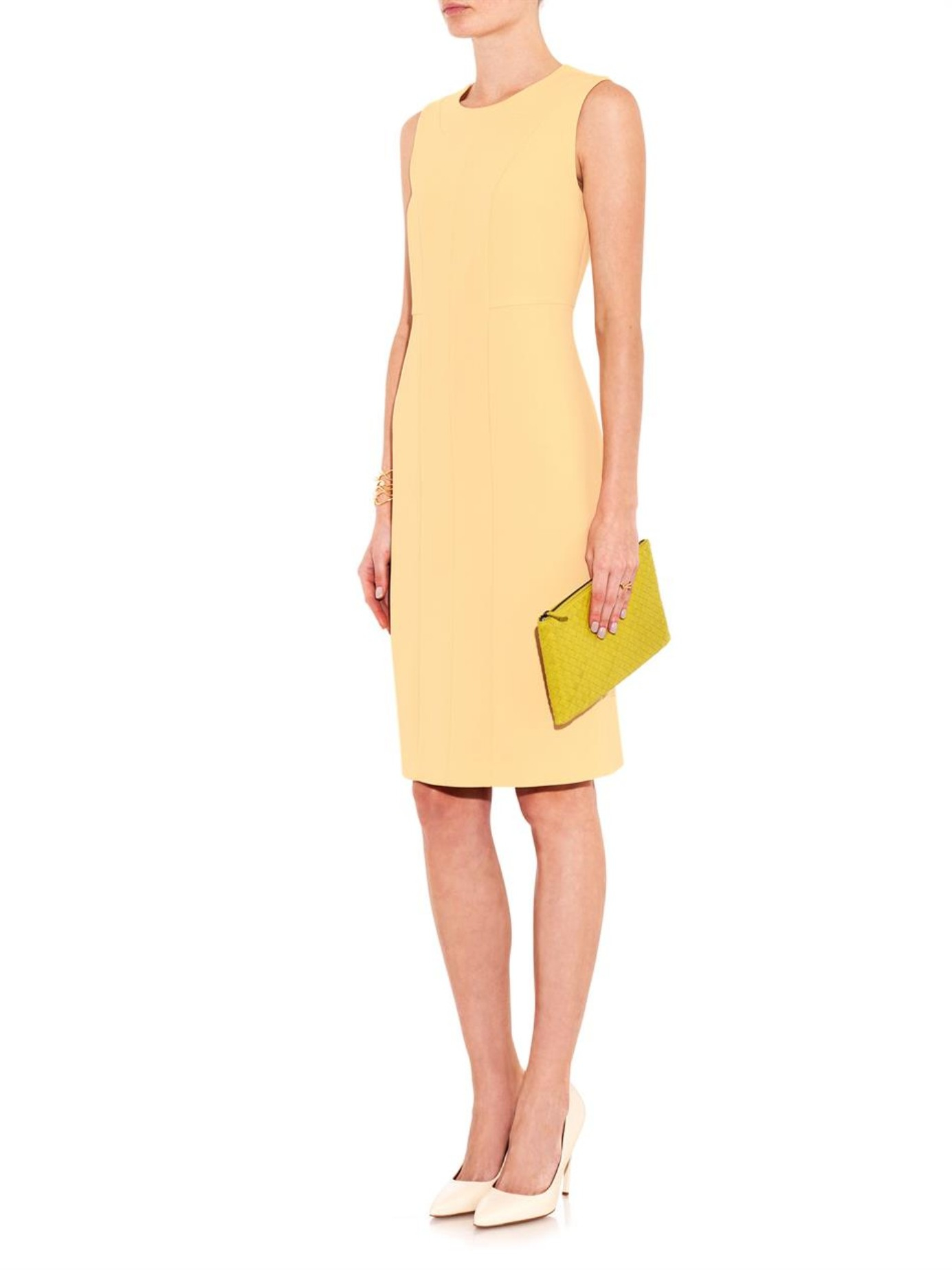 Lyst Max Mara Studio Danae Dress In Yellow Gallery
