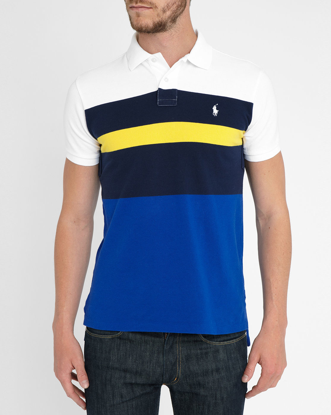 Polo ralph lauren Navy/white/yellow America's Cup Polo Shirt in Blue for Men | Lyst