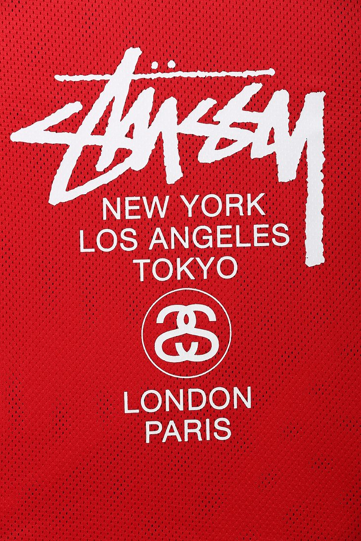 stussy red tee
