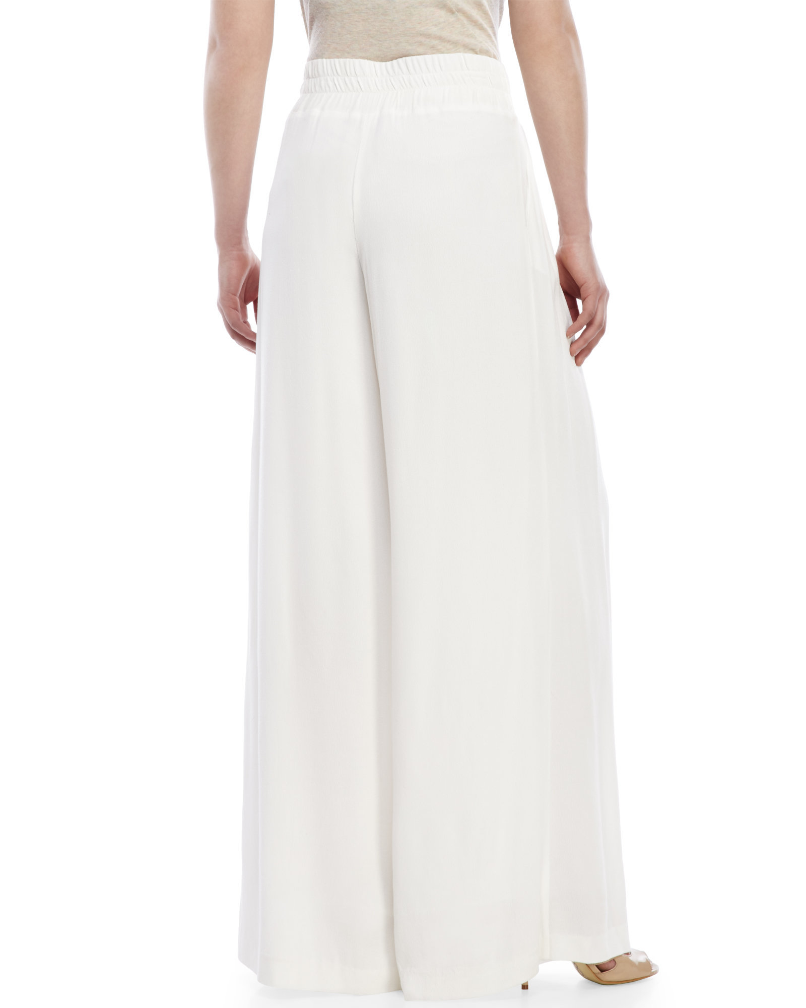 white palazzo pants petite