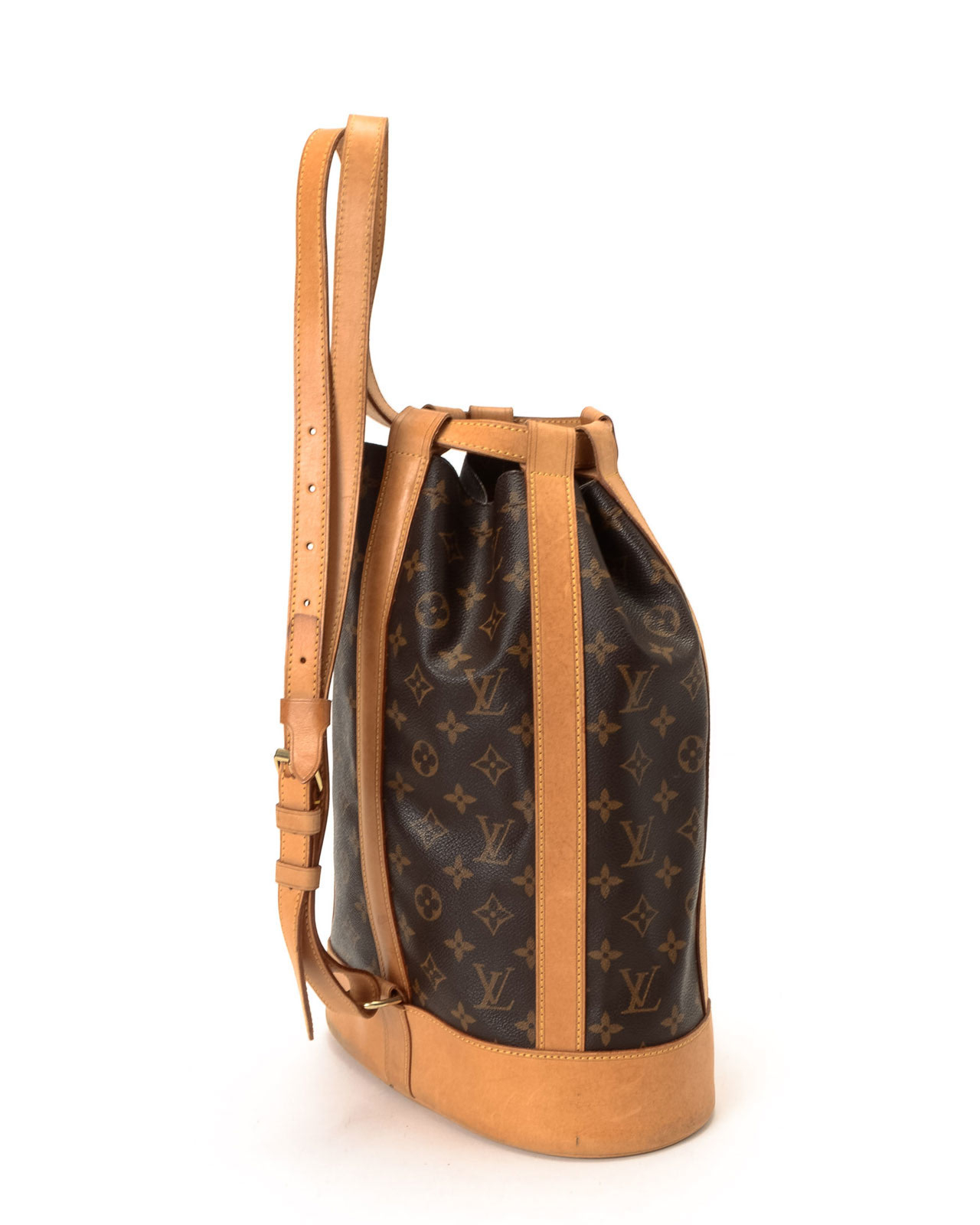 Louis Vuitton Randonnee Bucket Bag PM Green Leather for sale online