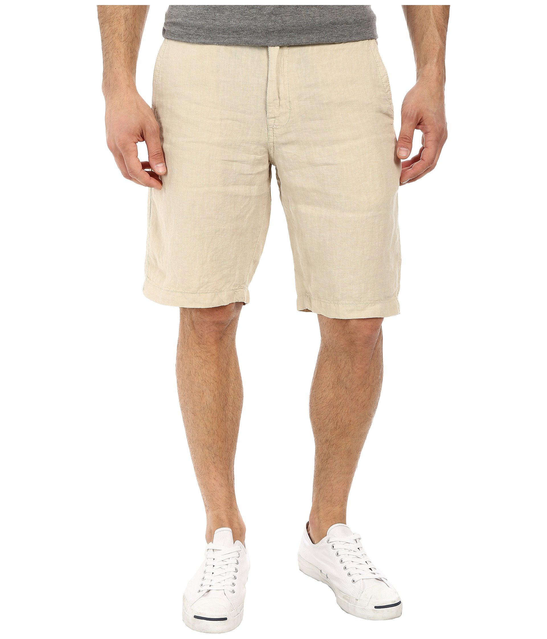 Lucky brand Newport Linen Shorts in Natural | Lyst