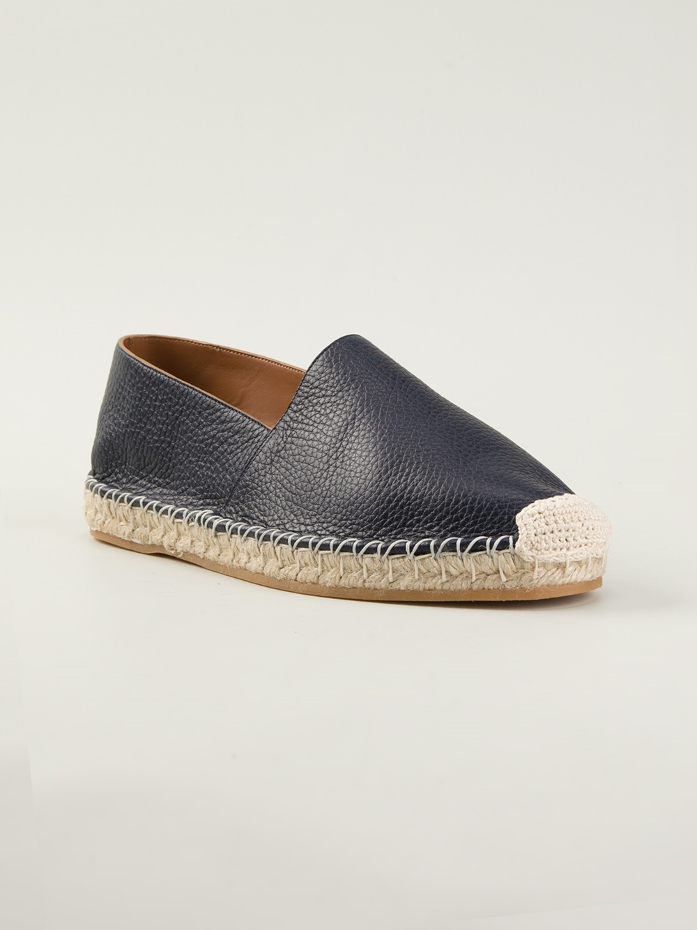 Lyst - Valentino Leather Espadrille in Blue for Men