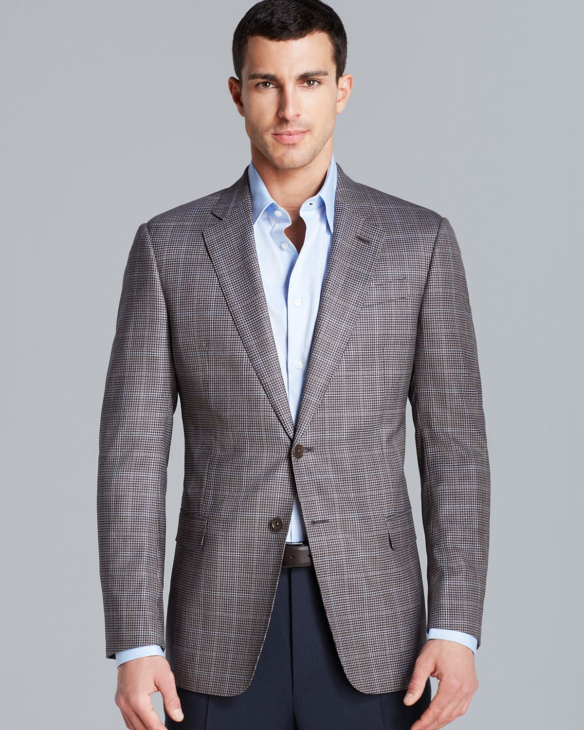 Armani Collezioni Giorgio Houndstooth Check Overlay Sport Coat ...