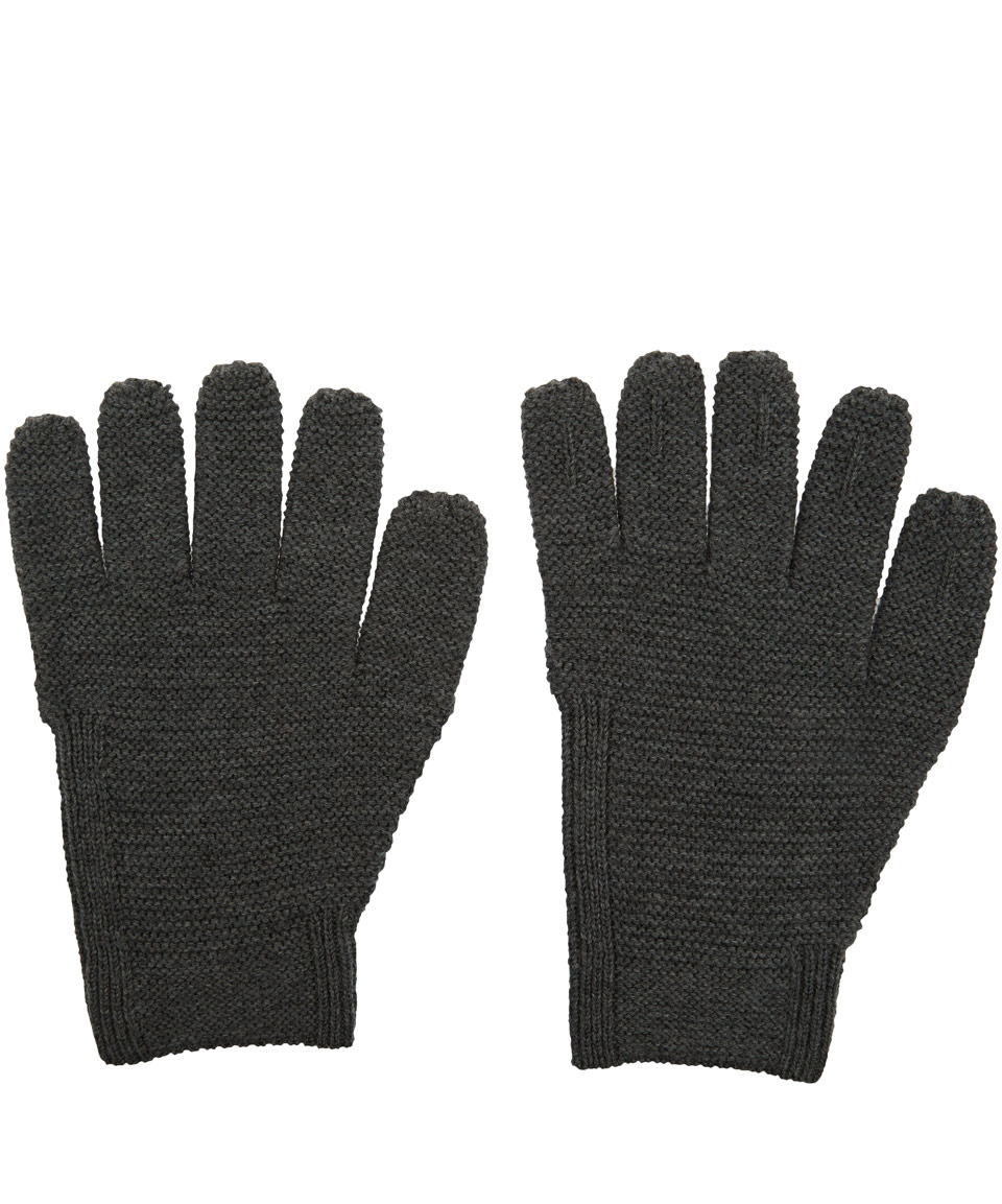 Folk Grey Textured Knit Wool Gloves In Gray For Men Grey Lyst