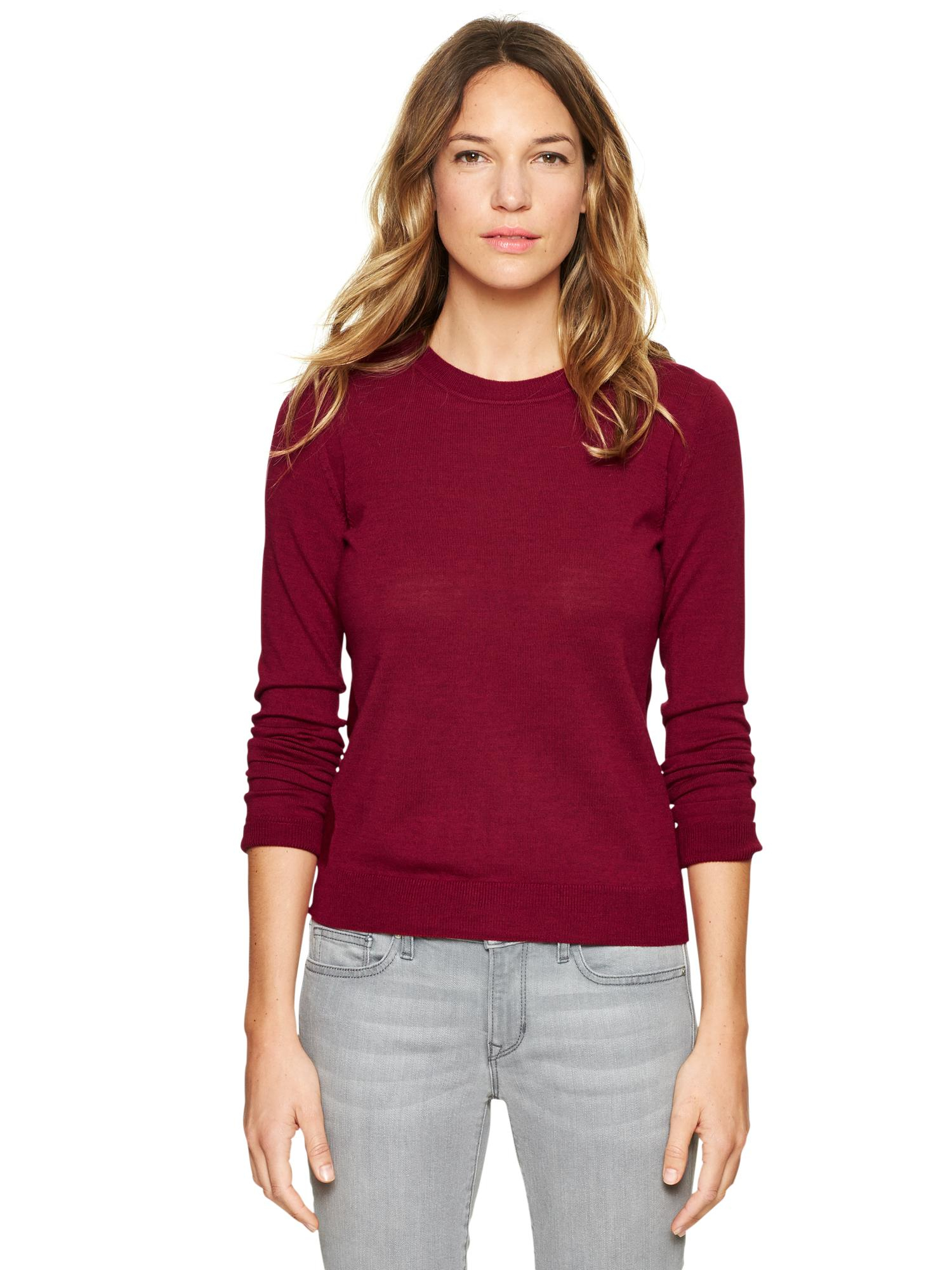 Gap Merino Sweater in Red (cranberry) | Lyst