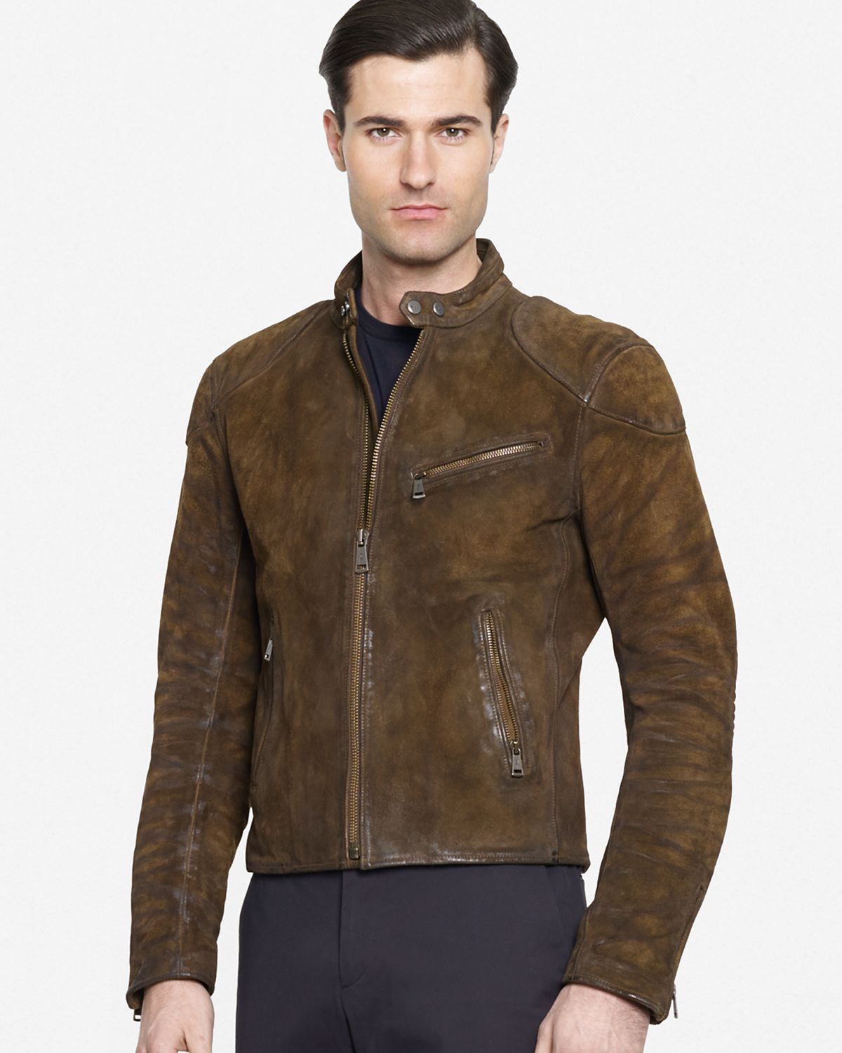 Lyst Ralph Lauren Black Label Turbo Cafe Jacket In Brown For Men Gallery