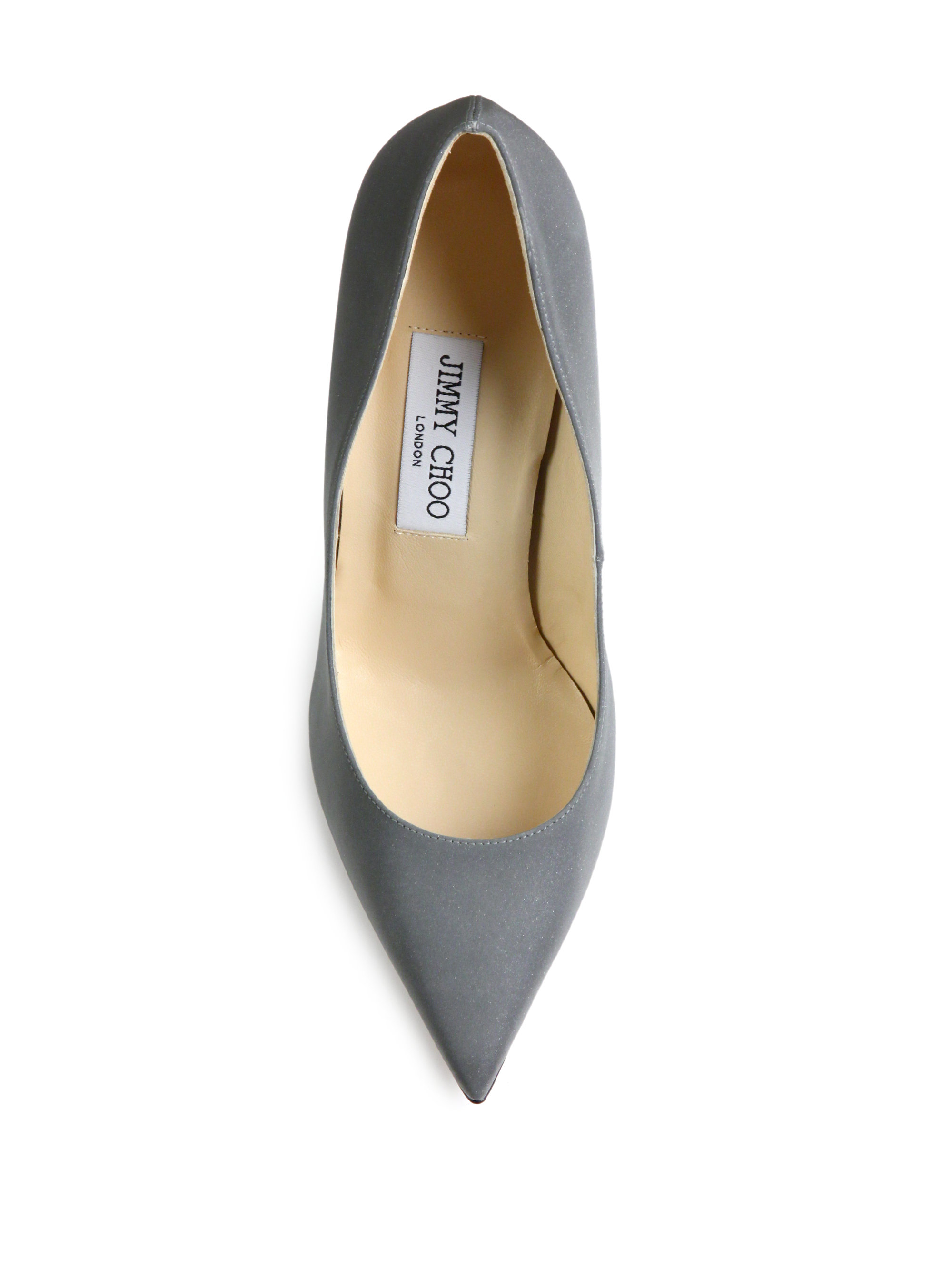 Lyst Jimmy Choo Anouk Fabric Pointtoe Pumps in Gray