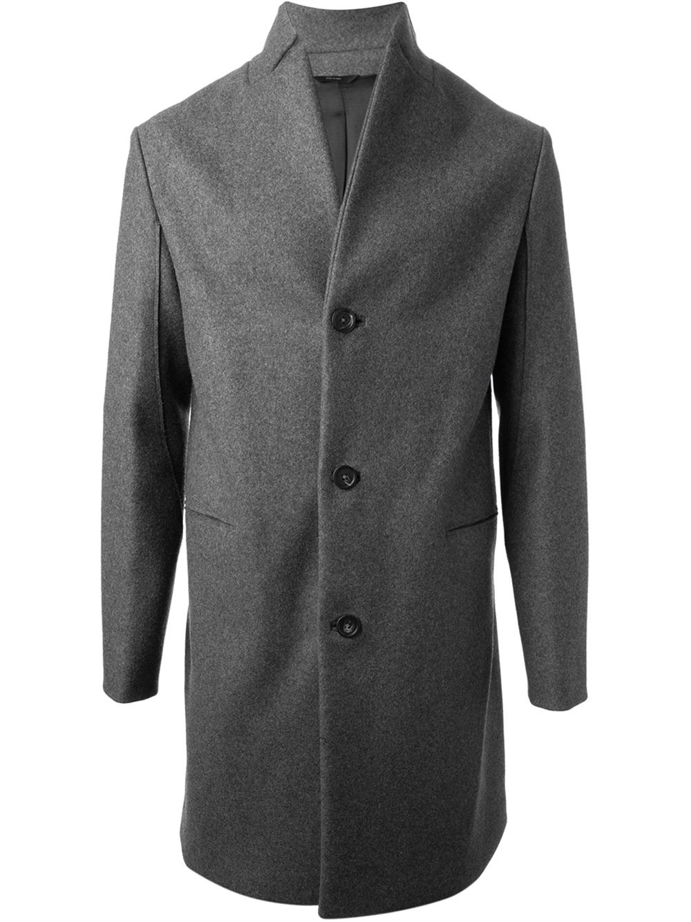 Fendi Single Breasted Coat in Gray for Men | Lyst