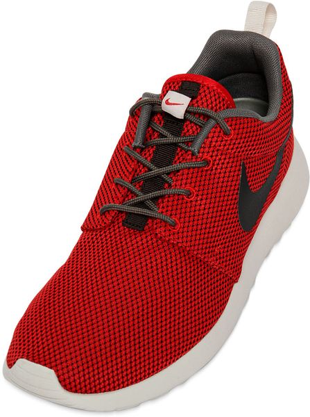 Nike Roshe Run Nylon Mesh Sneakers in Red for Men | Lyst