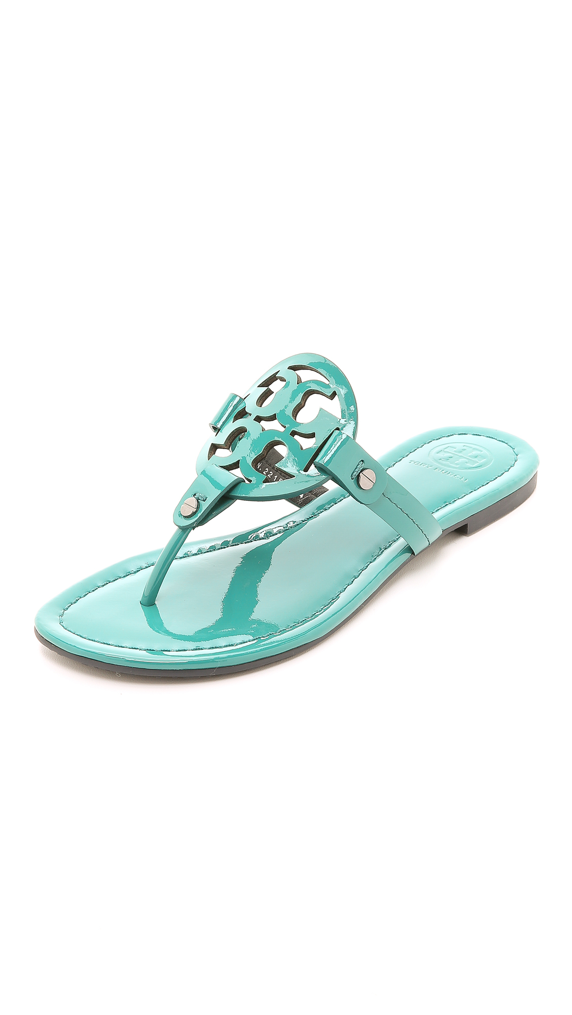 Tory burch Miller Thong Sandals - Electric Eel in Green | Lyst
