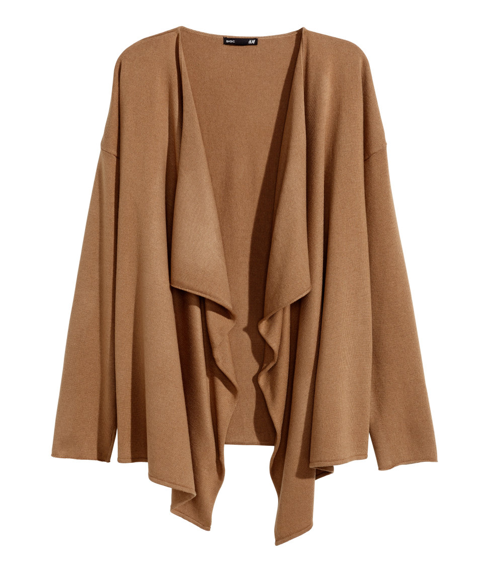 Lyst - H&M Fine-knit Cardigan in Brown