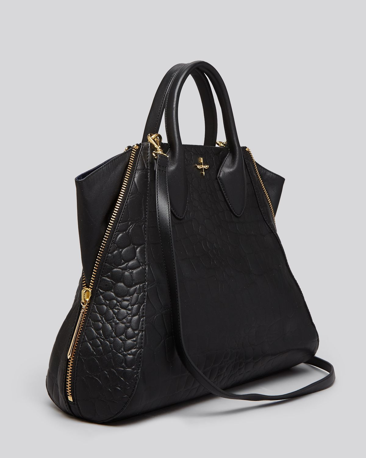 Lyst - Pour La Victoire Tote Yves Croc Embossed in Black
