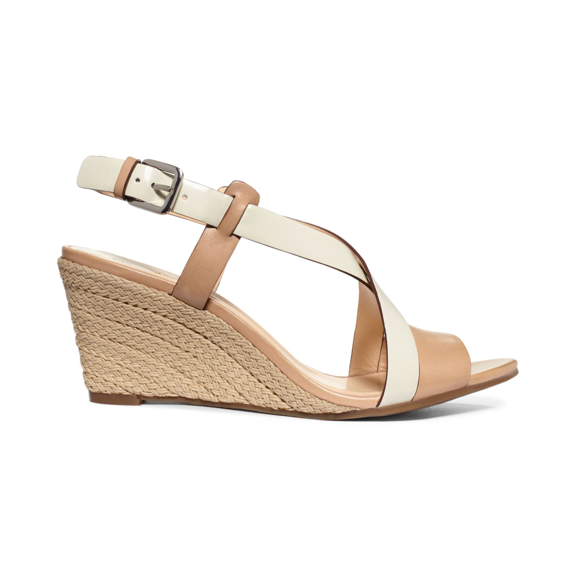 Cole haan Womens Taylor Wedge Sandals in Natural | Lyst