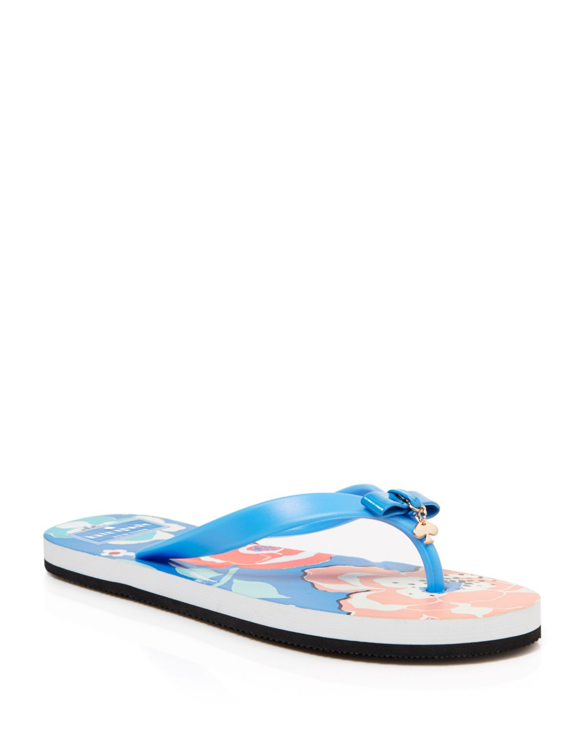 Kate spade new york Floral Print Flip Flops - Fifi in Blue | Lyst
