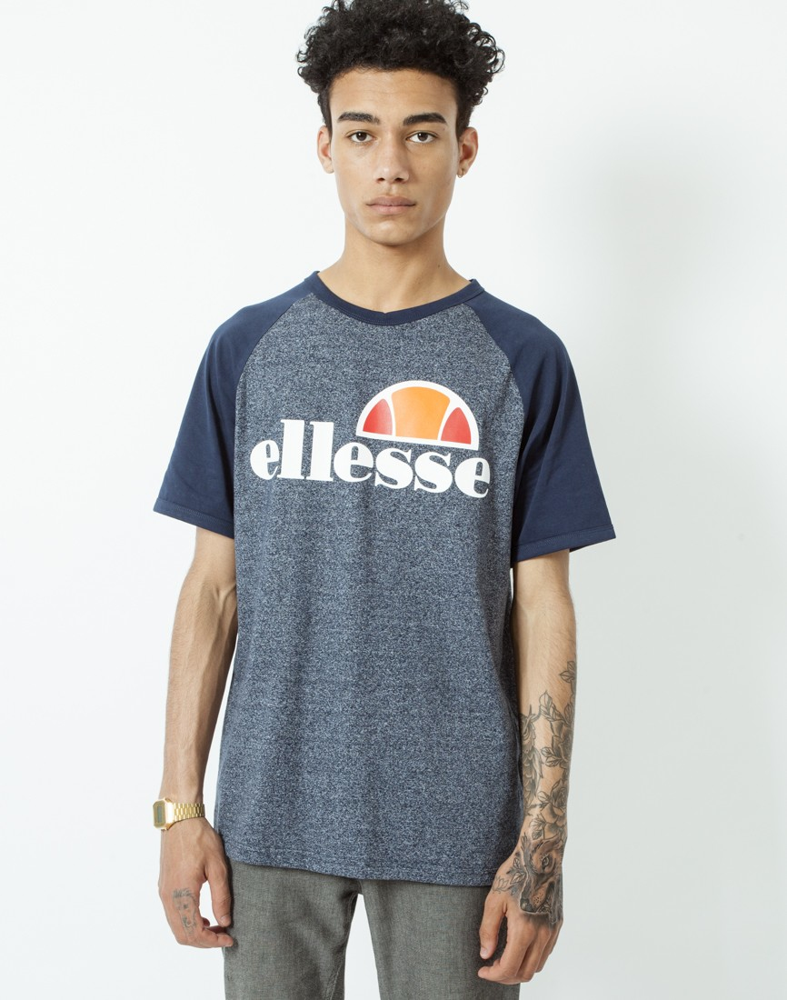 Lyst Ellesse Raglan Tshirt With Navy Marl in Blue for Men