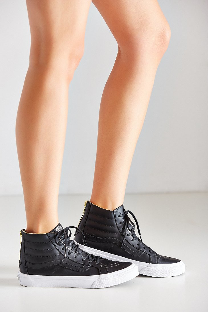 vans leather sk8-hi slim zip sneaker vans leather sk8-hi slim zip sneaker
