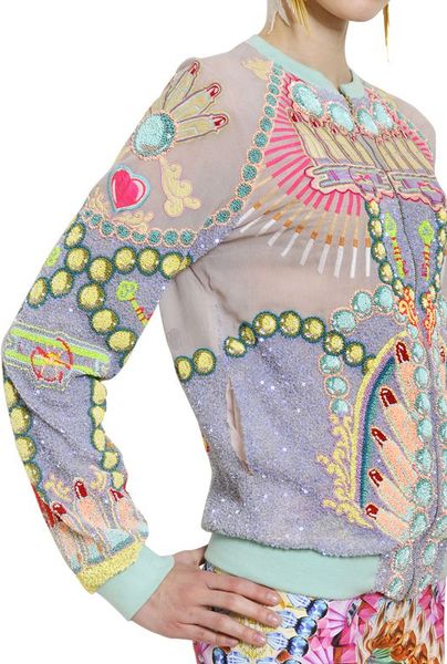 Manish Arora Sequined Chiffon Jacket in Multicolor (MULTI) | Lyst