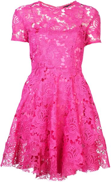 House Of Holland Lace Boater Dress in Pink (pink & purple) | Lyst