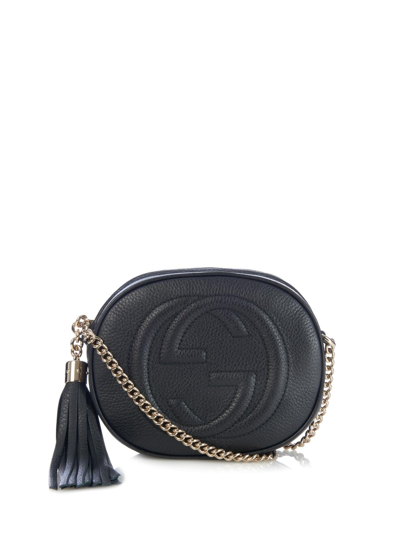 Lyst - Gucci Mini Soho Chain-Strap Cross-Body Bag in Black