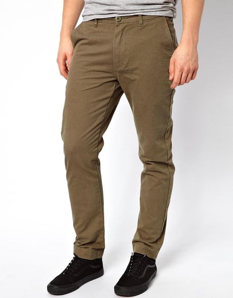 Stussy Chinos In Slim Fit in Khaki for Men (Olive) | Lyst