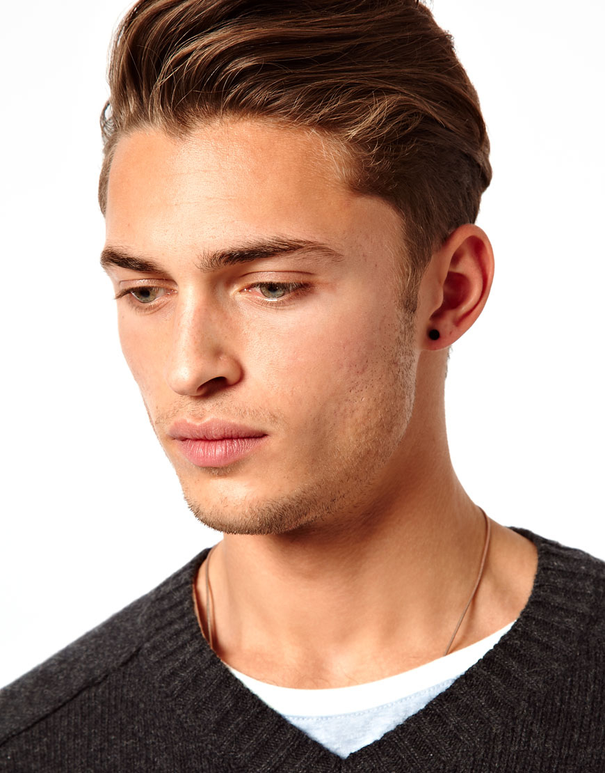 Black Earring For Man Best All Photos Kamilmaciol Com Lyst Asos Earring Pack With Skull And Star In Black For Men