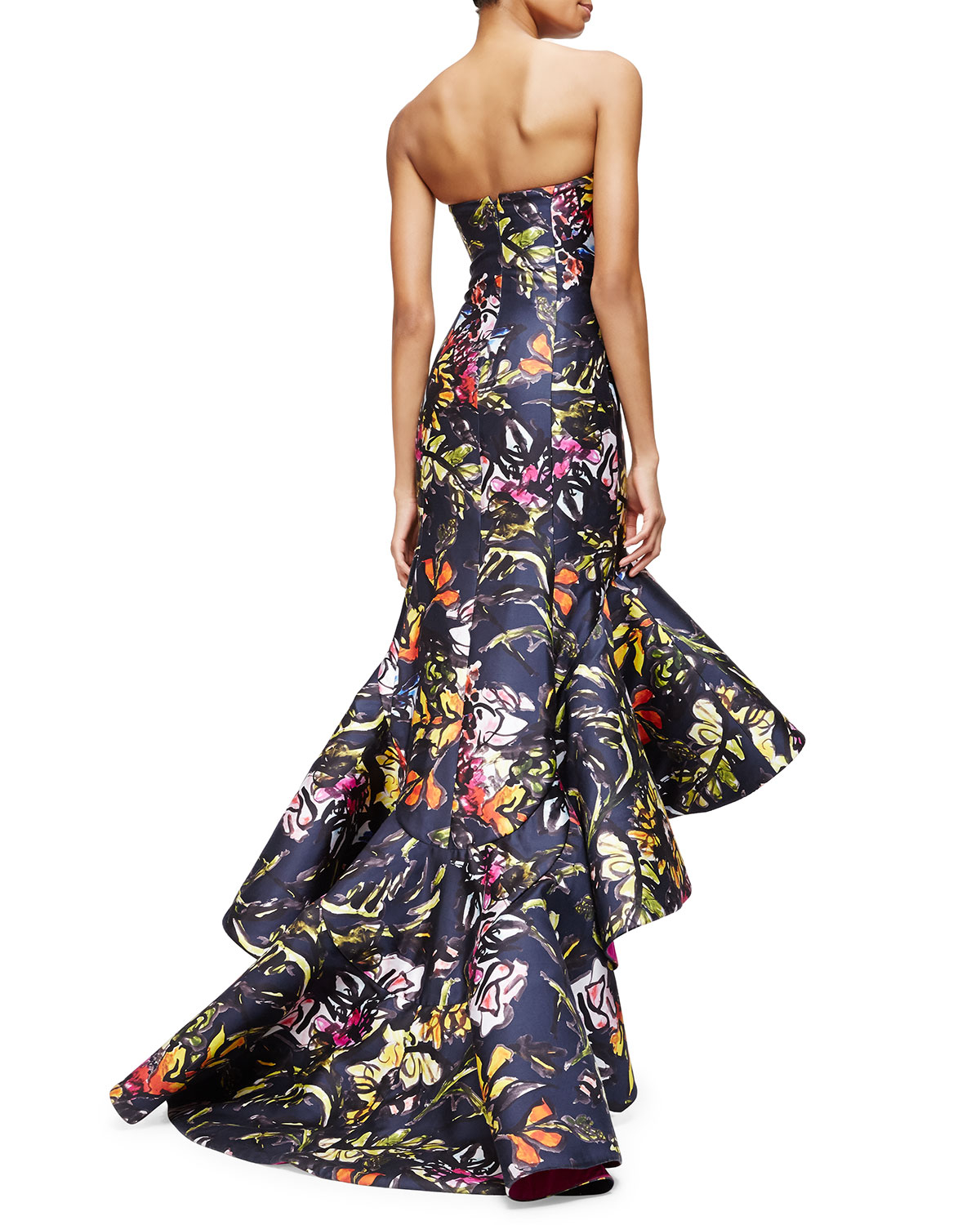 oscar de la renta high low gown