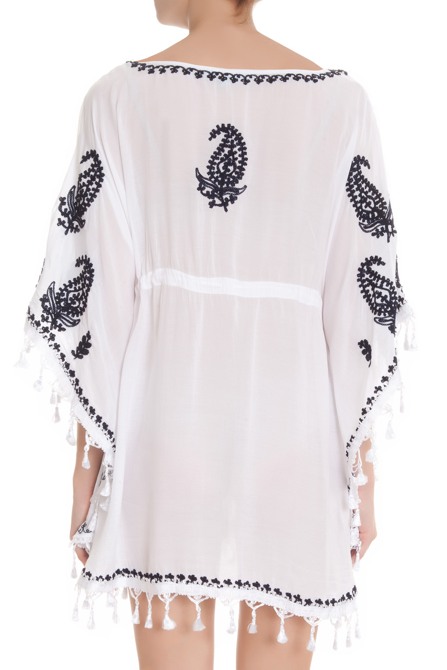 melissa odabash white kaftan