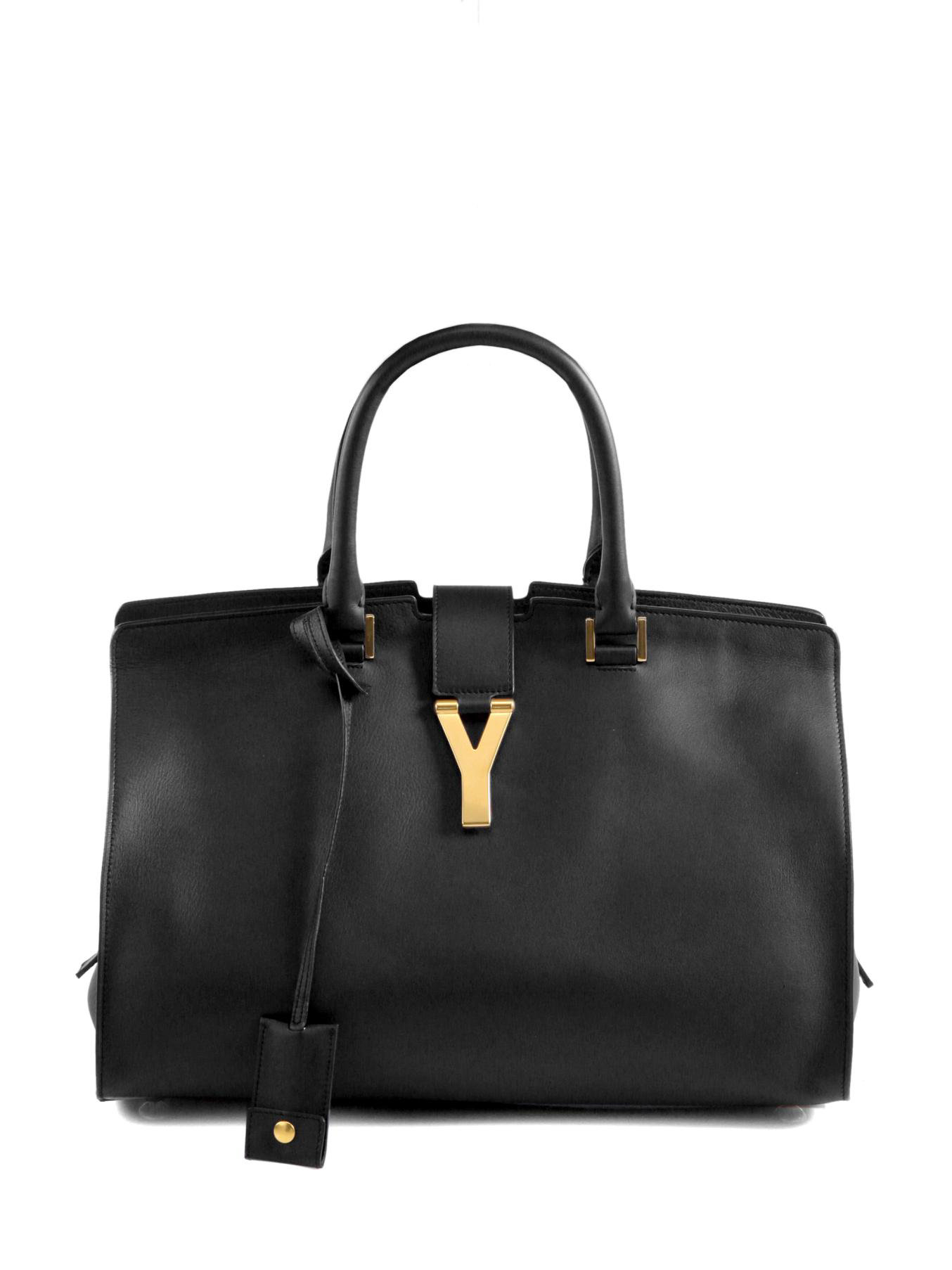 Lyst - Saint Laurent Cabas Classique Y Line Top-handle Bag in Black