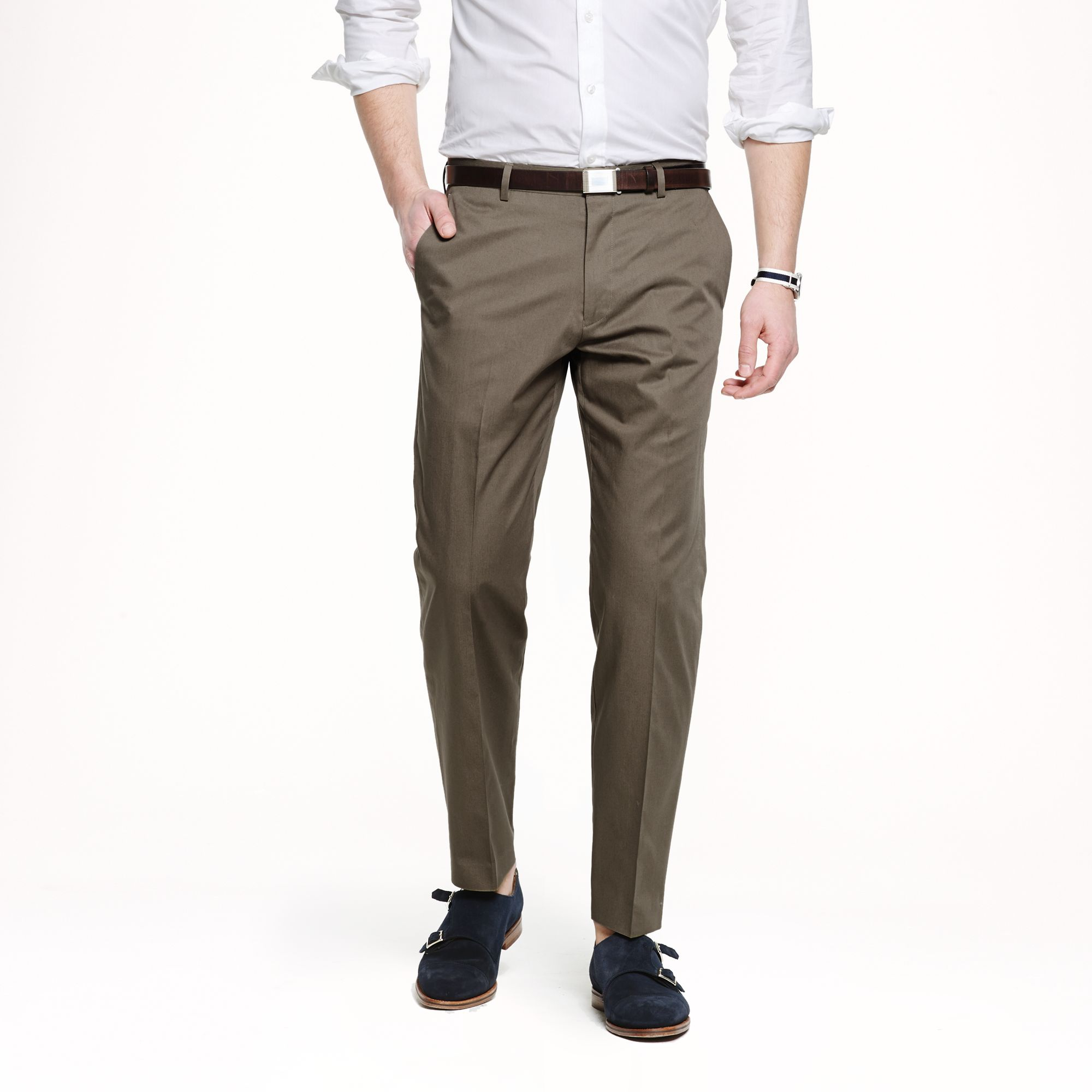 J.crew Ludlow Slim Suit Pant in Italian Chino in Green for Men | Lyst