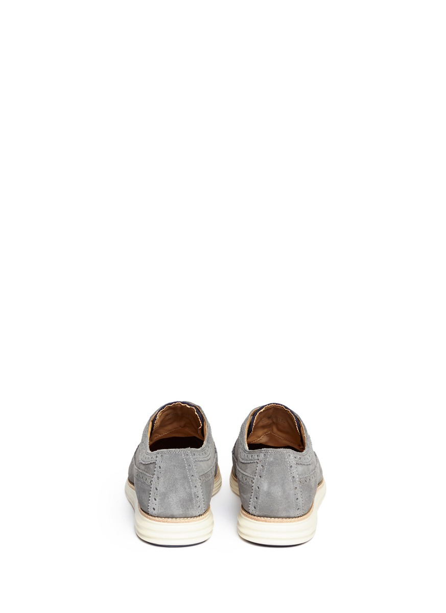 grey suede wingtips