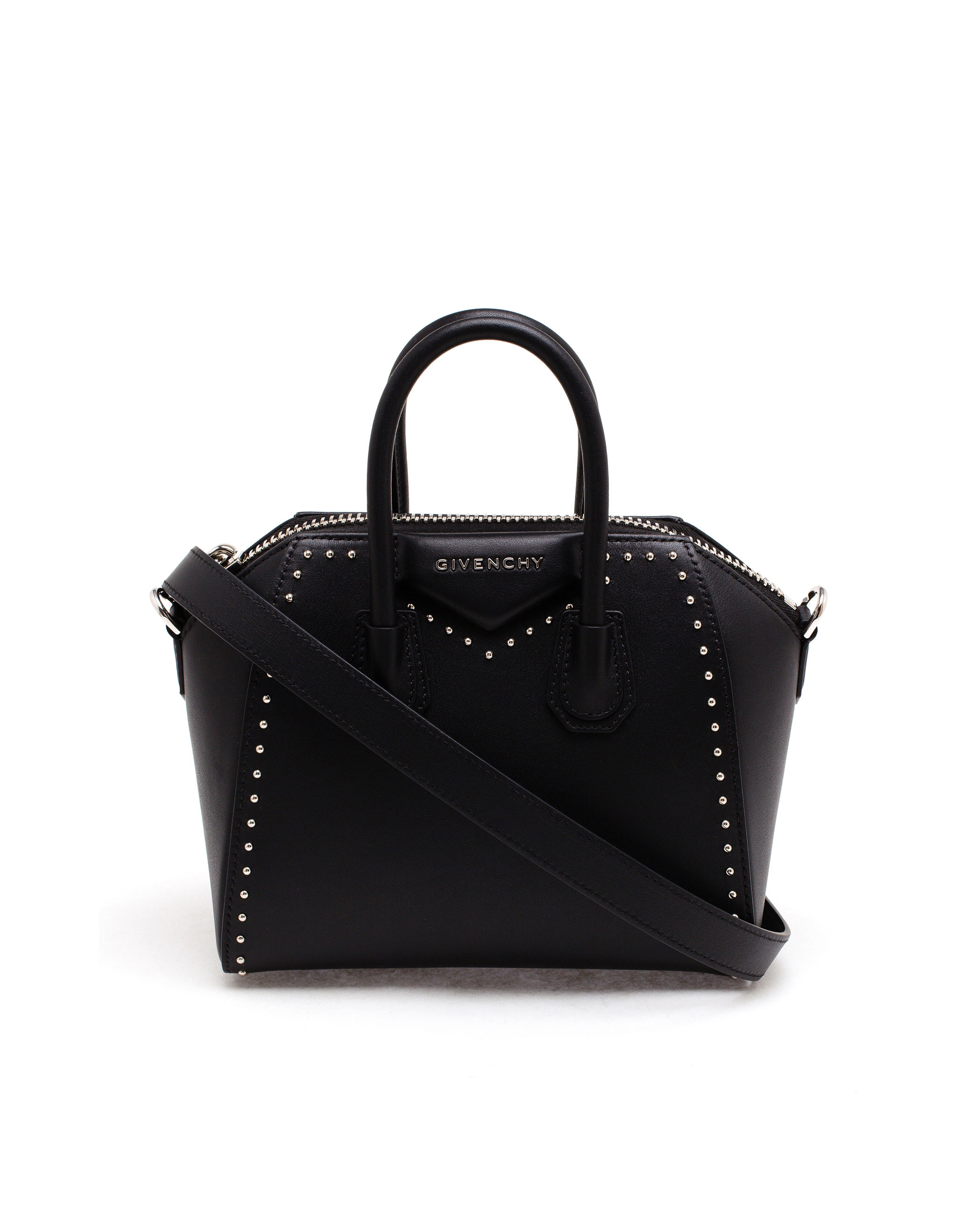 Givenchy Studded Mini Antigona Bag in Black | Lyst