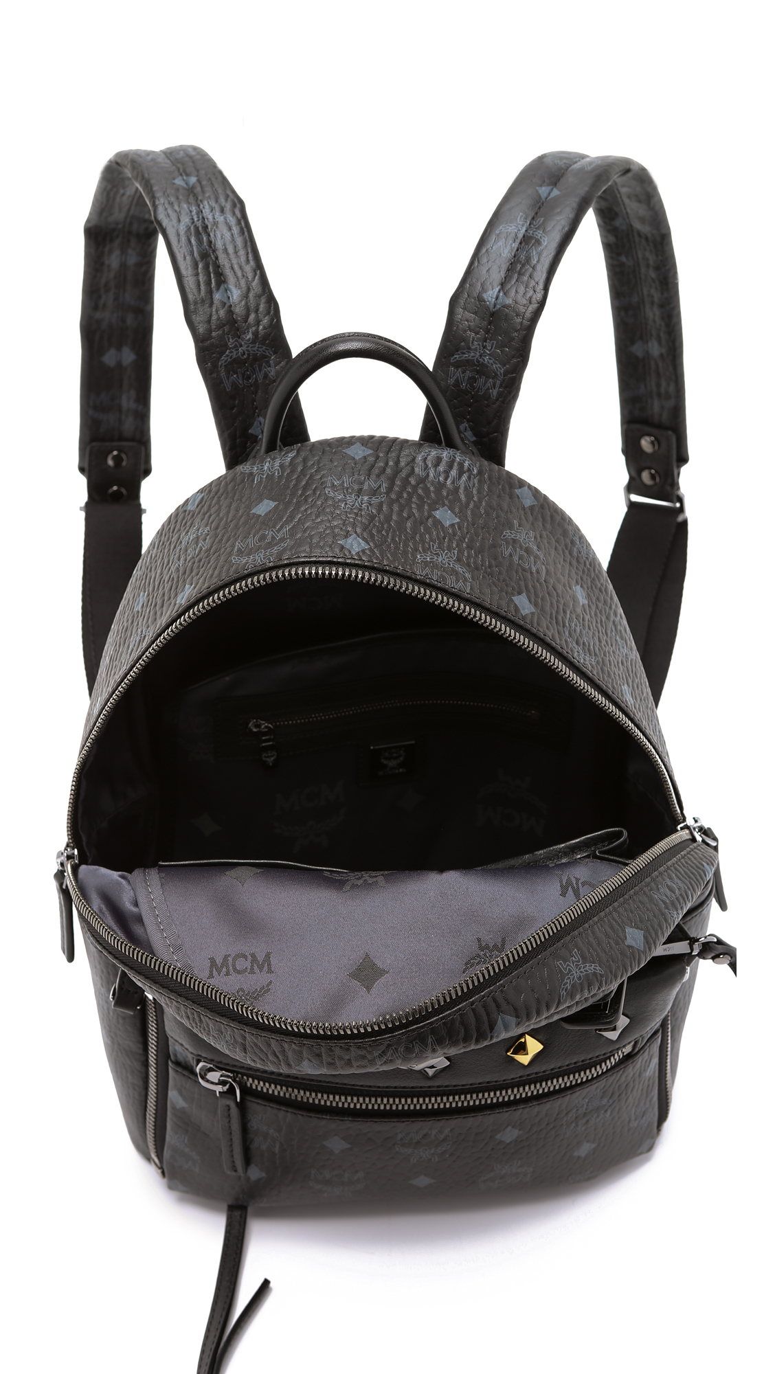 Lyst - Mcm Convertible Dual Small Stark Backpack - Black in Black
