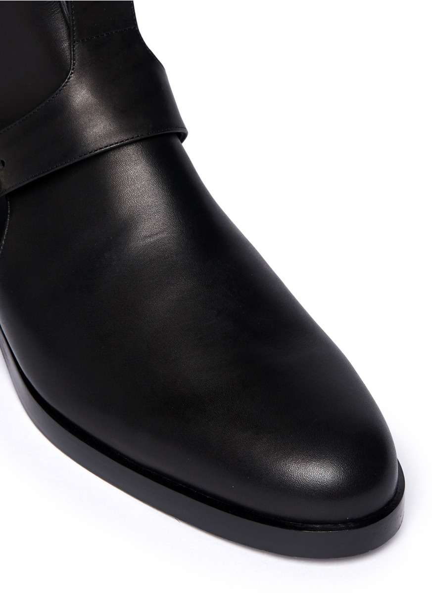 Lyst - Pierre hardy Cut-out Leather Ankle Boots in Black