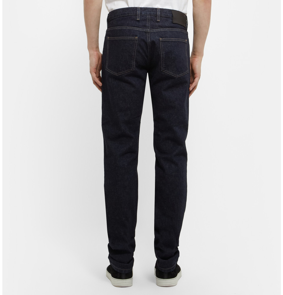 Lyst - Lanvin Slim-Fit Indigo Denim Jeans in Blue for Men