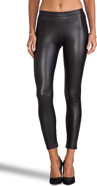 Donna Mizani Black Leatherette Legging in Black (black leatherette) | Lyst