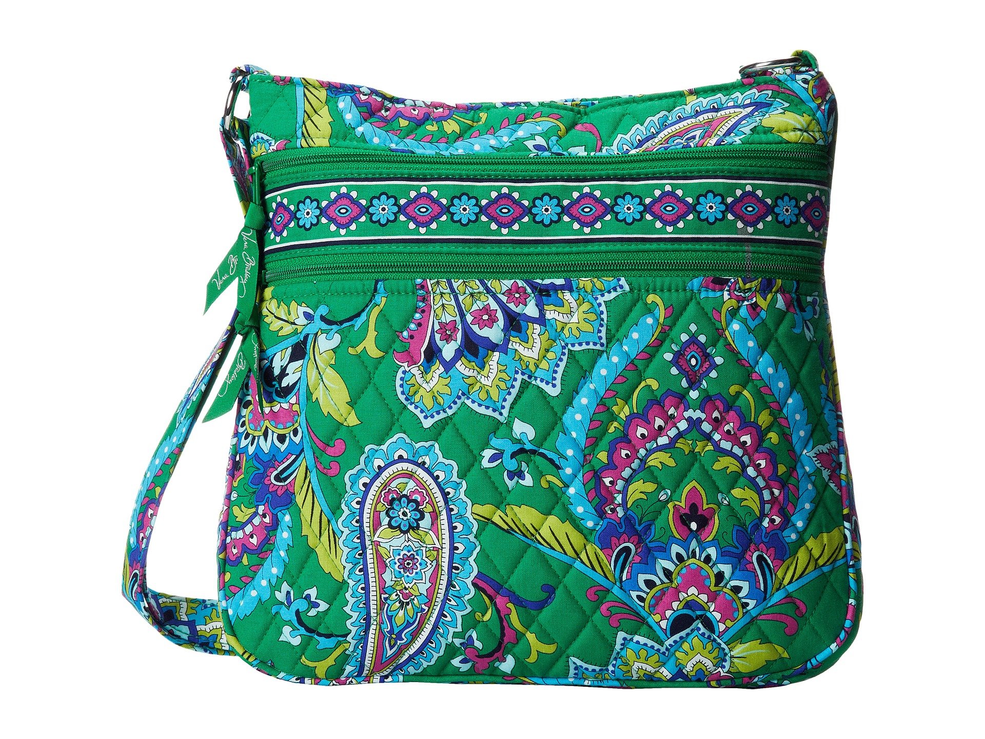 Vera bradley Triple Zip Hipster in Green | Lyst