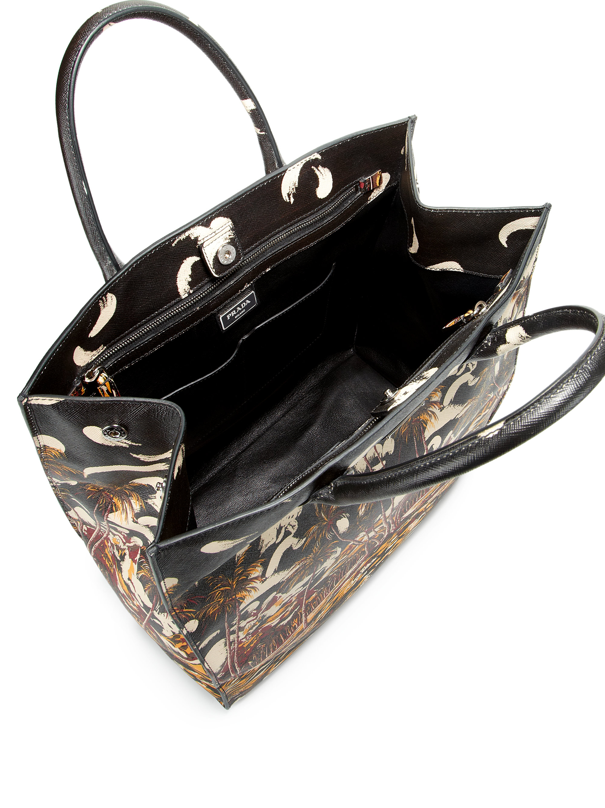 Prada Saffiano Print Tote in Multicolor for Men | Lyst