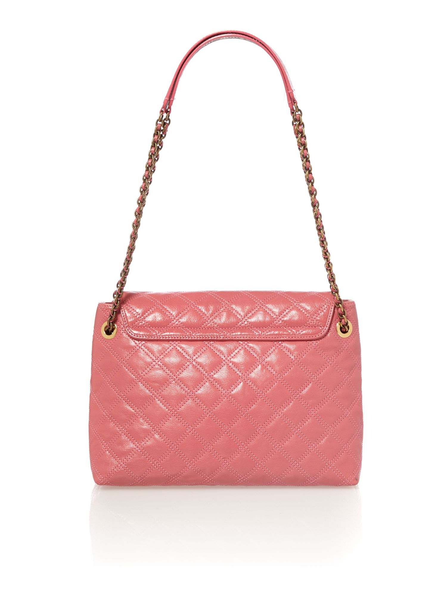 Marc jacobs Iconic Quilted Flapover Crossbody Bag in Pink | Lyst