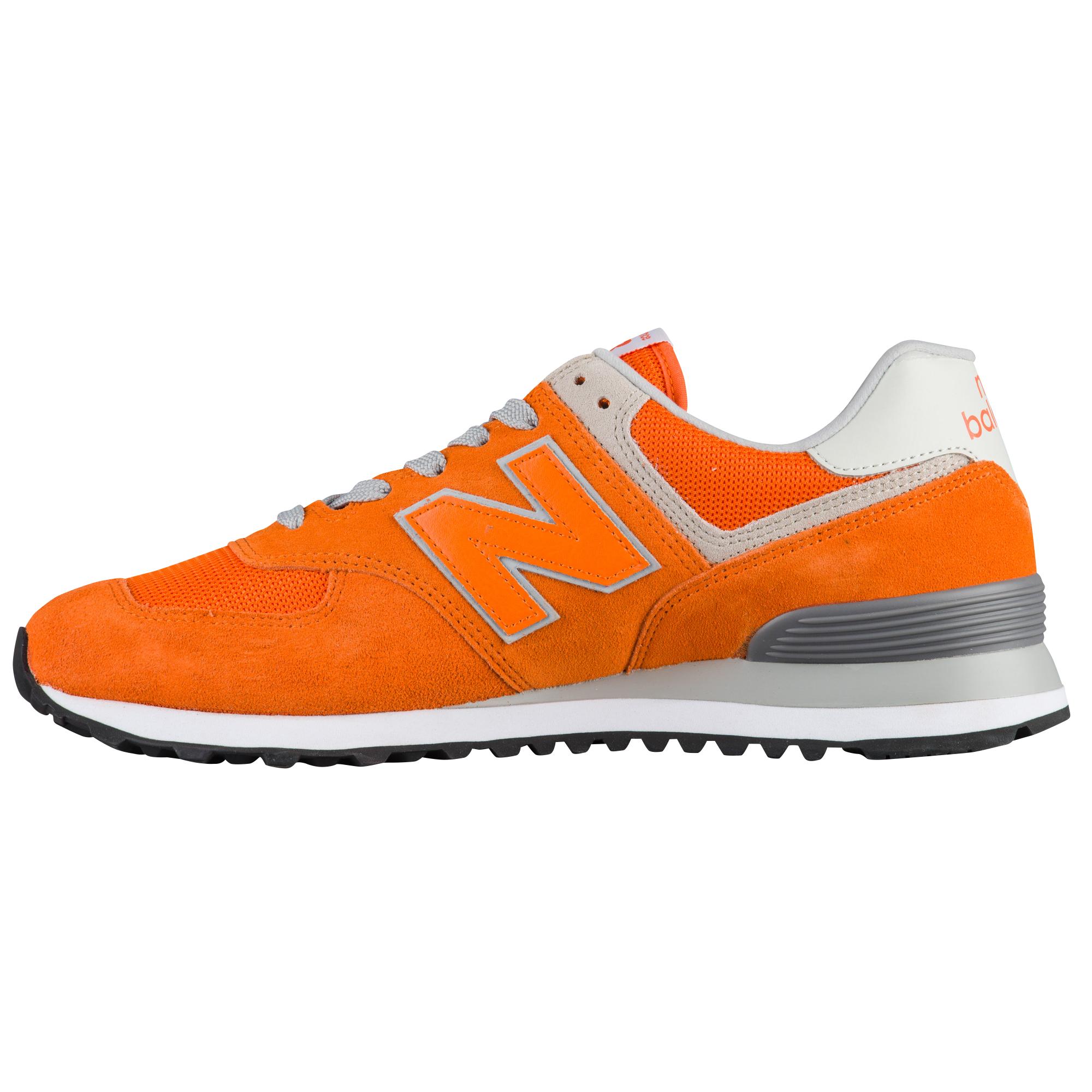 New Balance 574 Mens Trainers In Grey Orange
