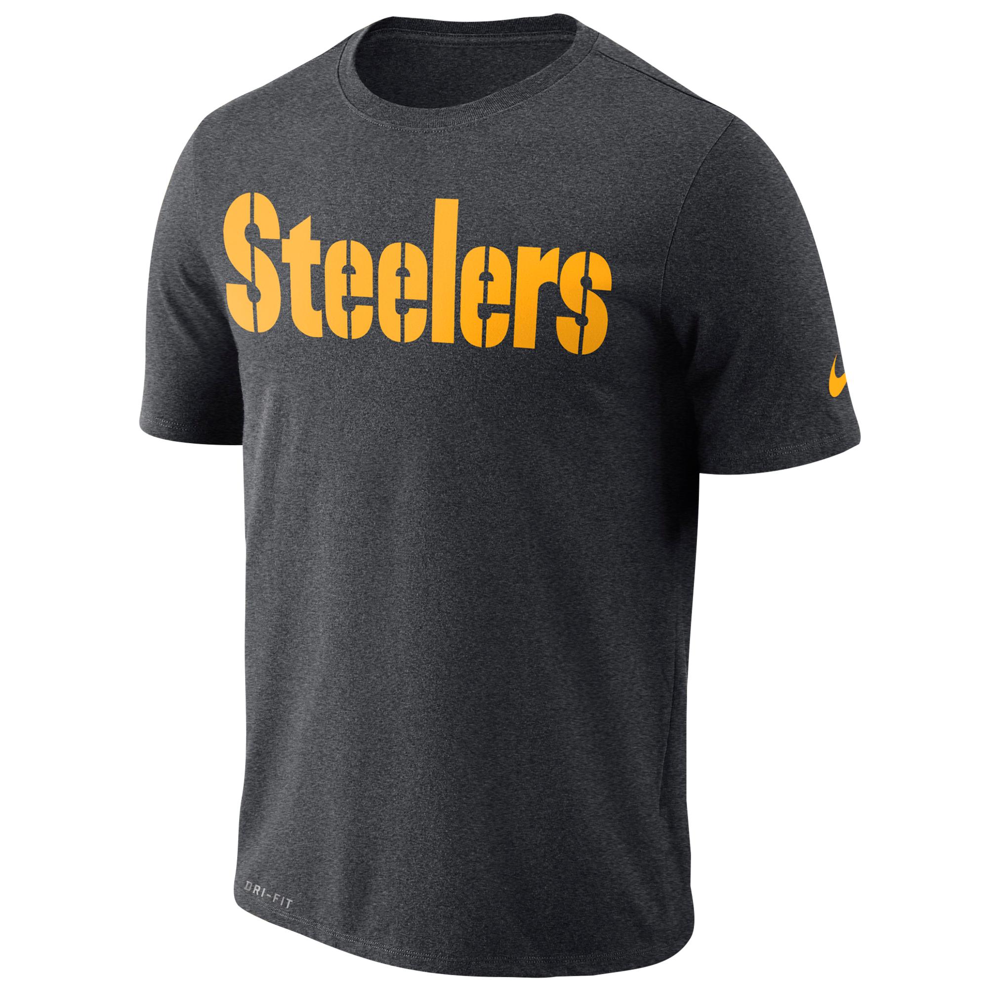 Nike Pittsburgh Steelers Nfl Df Cotton Wordmark Essential T-shirt in ...