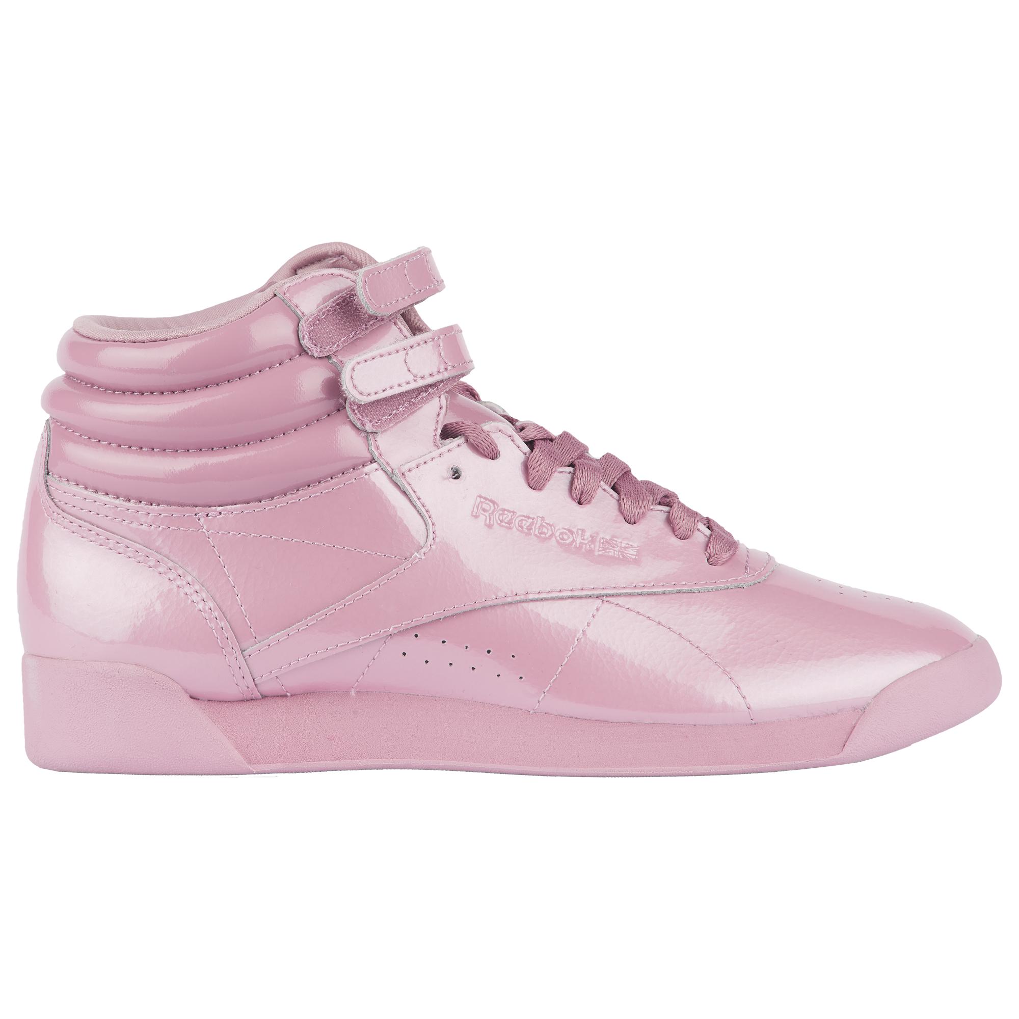 purple reebok high tops