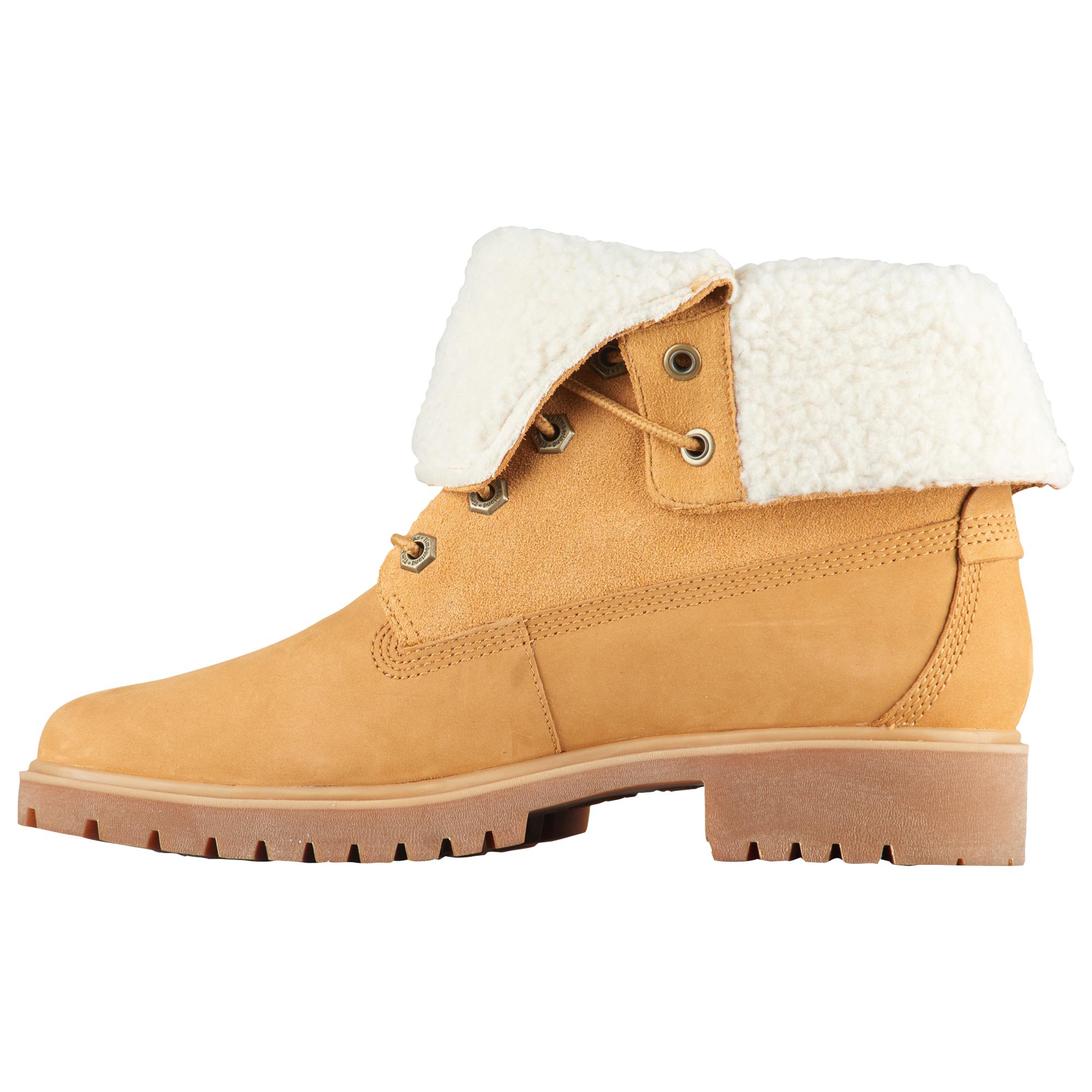 Timberland Jayne Wp Teddy Fleece Fold-down in Natural - Lyst