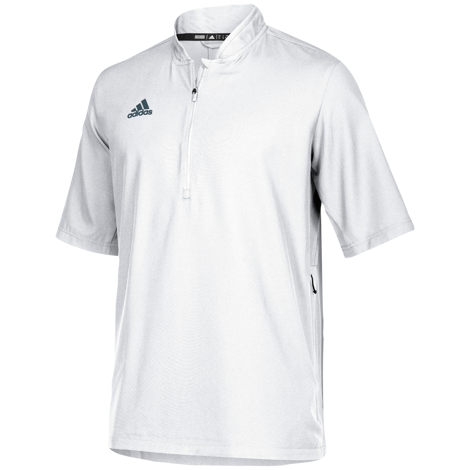 Adidas Team Iconic Short Sleeve 1 4 Zip Cage Jacket In White For Men Lyst