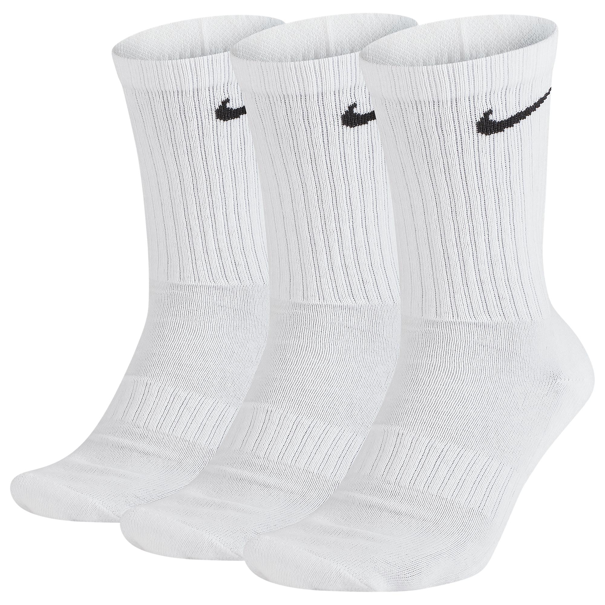 Nike 3 Pack Dri-fit Cotton Crew Socks in White for Men - Lyst