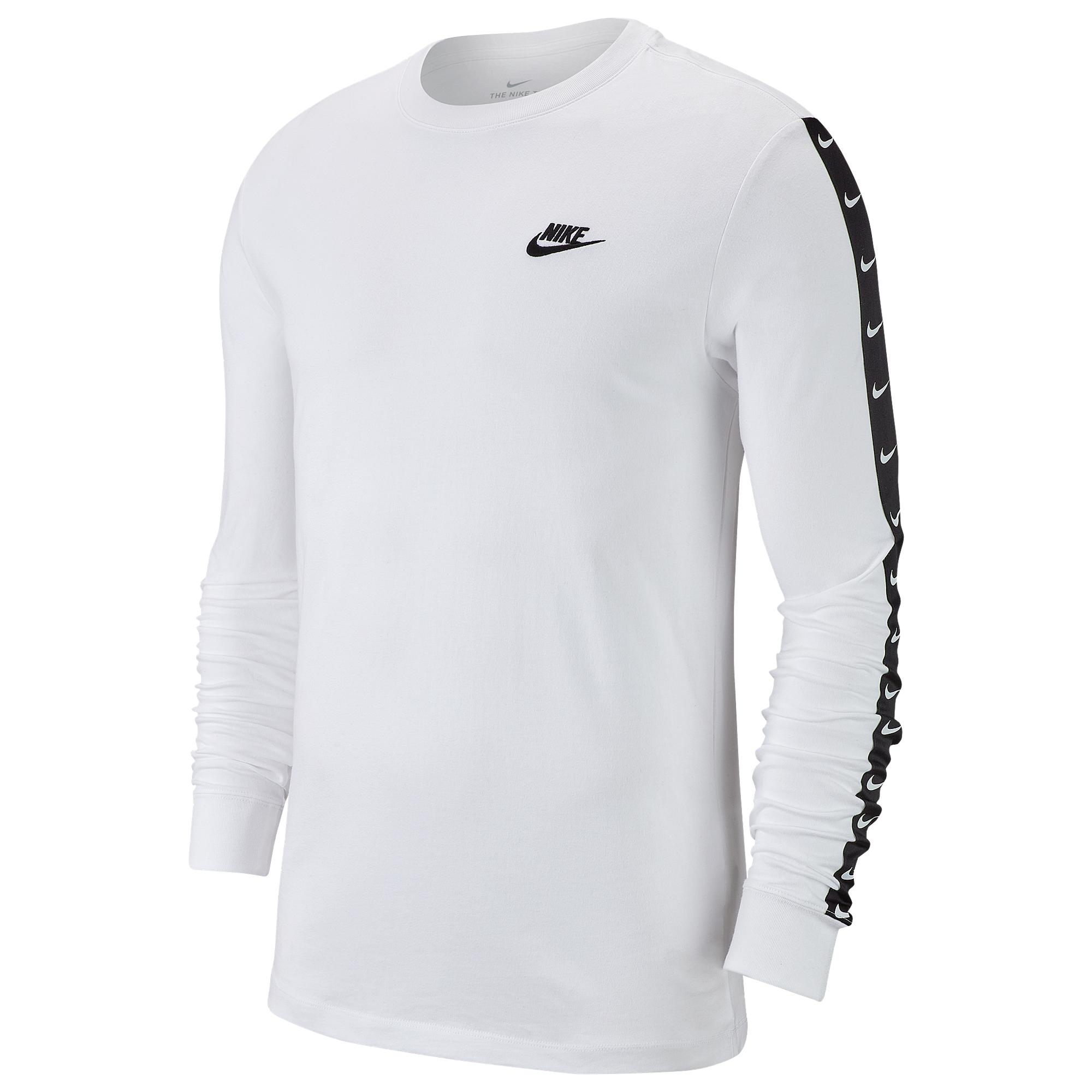 Nike Swoosh Long Sleeve T-shirt in White for Men - Lyst