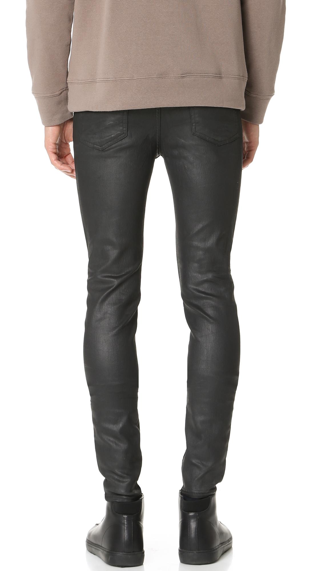 black spray on jeans