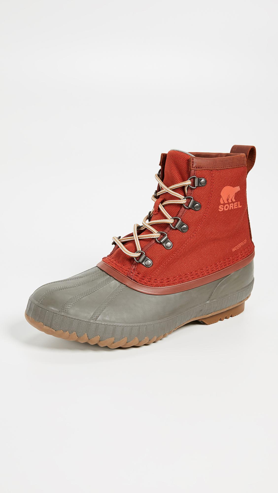 sorel with red laces