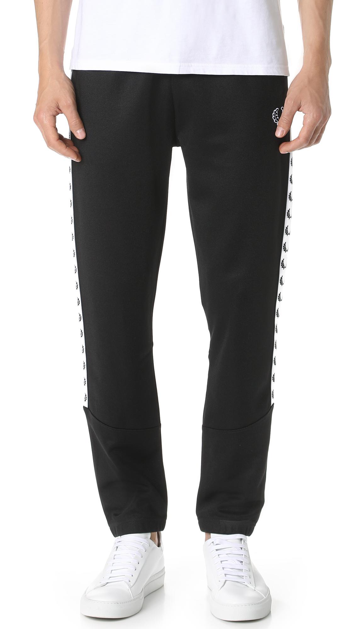 Lyst - Fred Perry Taped Track Pants in Black for Men